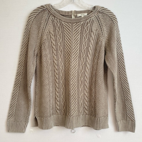 Tyler Boe Sweaters - Vintage Tyler Boe Crew Neck Oatmeal Beige Cable Knit
100% Cotton Sweater, Small